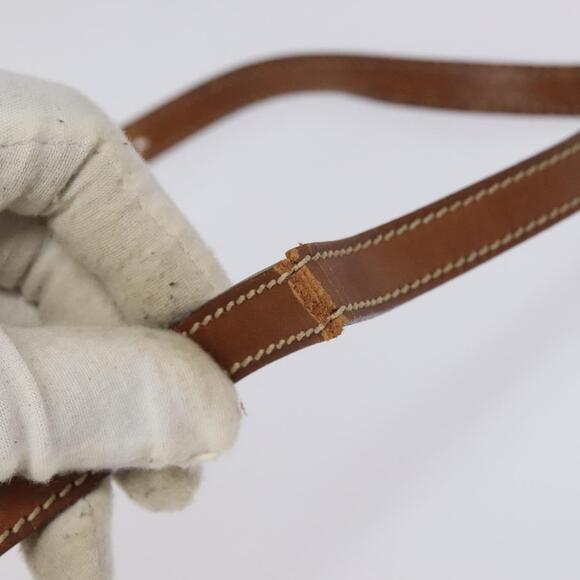 CELINE Macadam Canvas Shoulder Bag Pvc Leather Beige Brown Gold - Picture 9 of 13